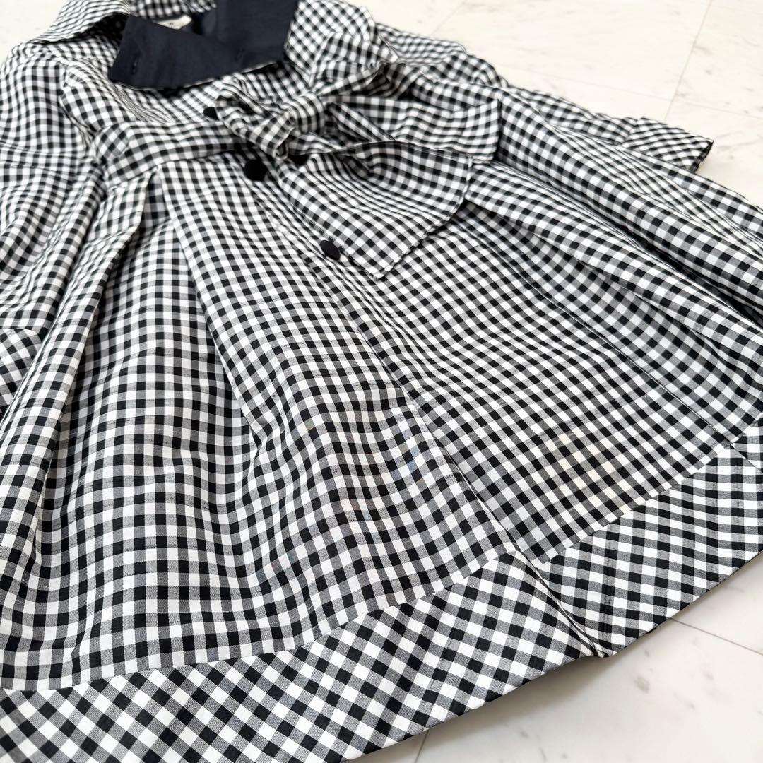【美品】M'S GRACY エムズクレイシー トレンチ ギンガムチェック フレア