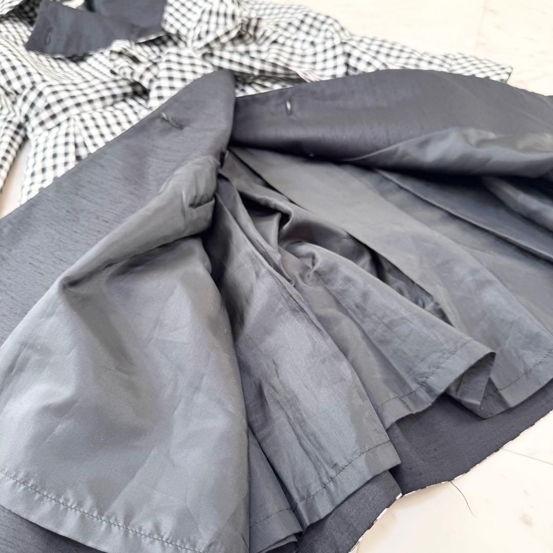 【美品】M'S GRACY エムズクレイシー トレンチ ギンガムチェック フレア