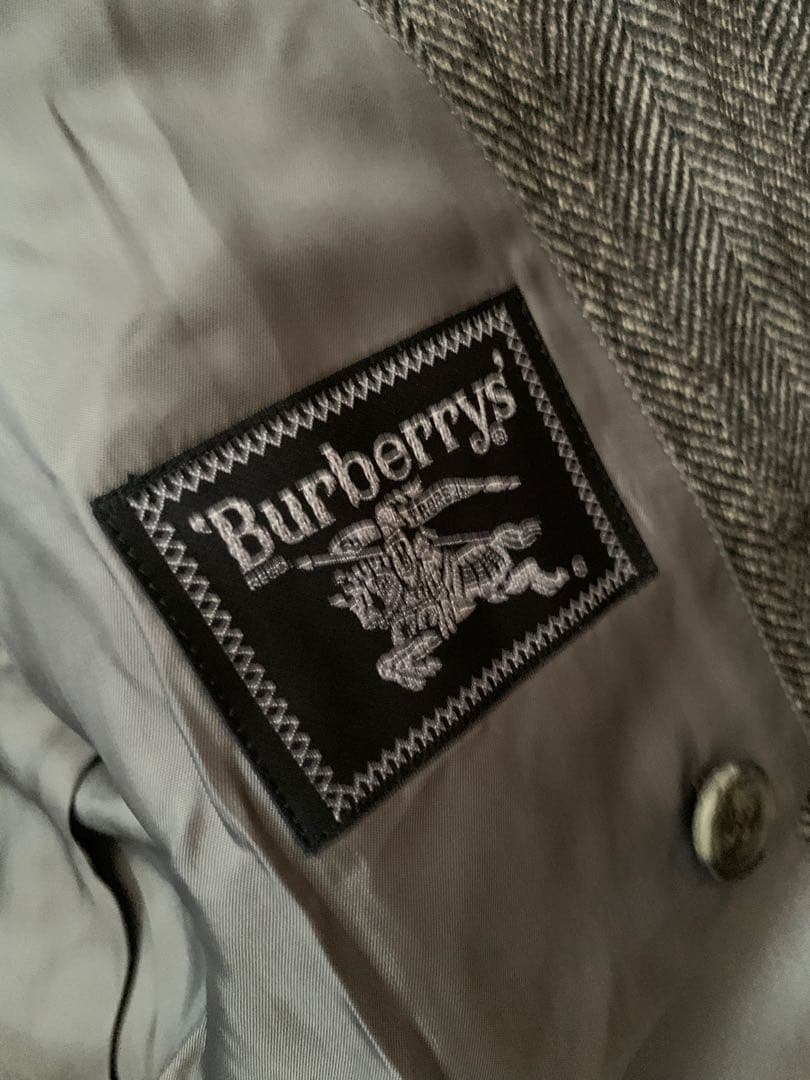 Burberry‘s ヘリンボーン　ダブル　セットアップ　ネームあり　Lサイズ