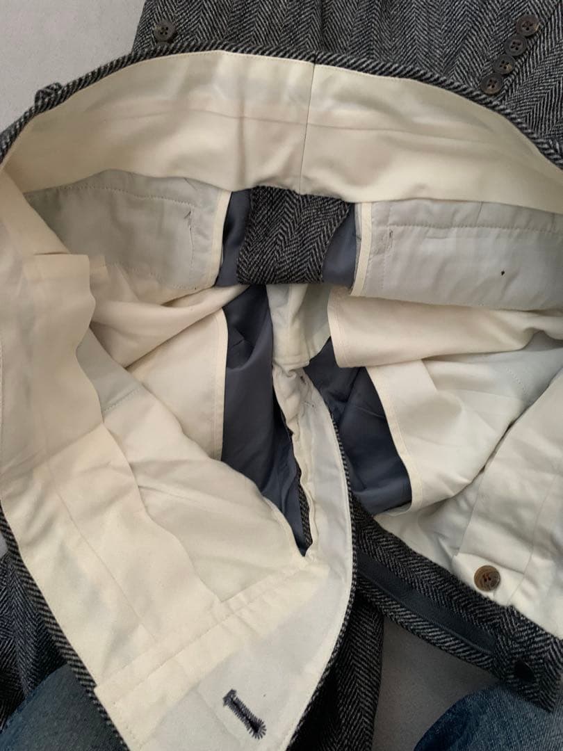 Burberry‘s ヘリンボーン　ダブル　セットアップ　ネームあり　Lサイズ