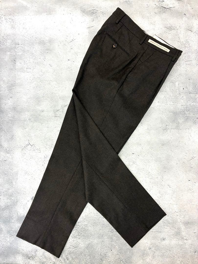 BERWICHベルウィッチ SAKE ワンプリーツ フランネル スラックス 44