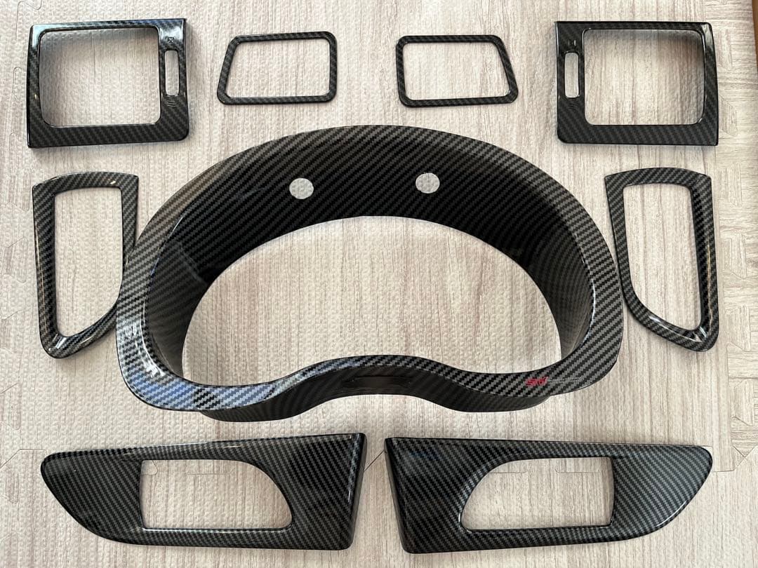 【週末特価】カーボン調カバーパーツ 9点セット
