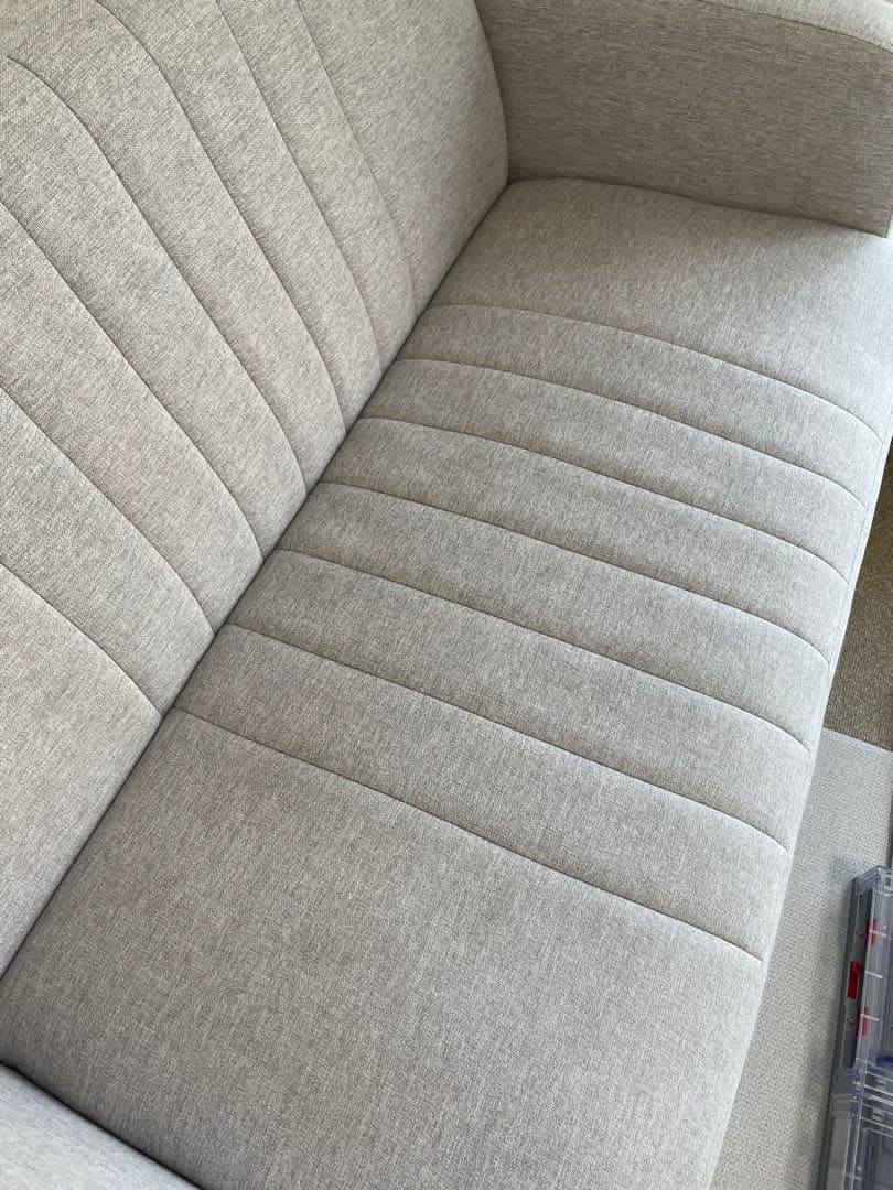 グレー ストライプデザイン ソファ