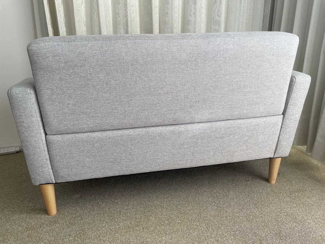 グレー ストライプデザイン ソファ