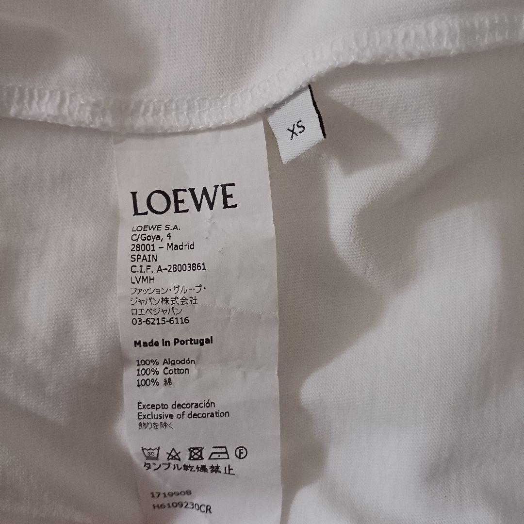 【正規品】LOEWE アナグラム 刺繍　Tシャツ XSサイズ　ホワイト