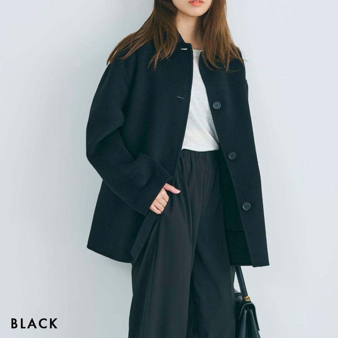 【MAAYA DESIGN】リバーミドルコート ベースメントオンライン ブラック