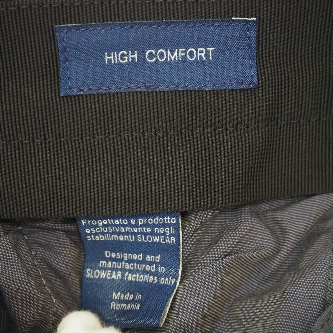 【最高級】INCOTEX　SLIM FIT ジャージースラックスパンツ　ネイビー