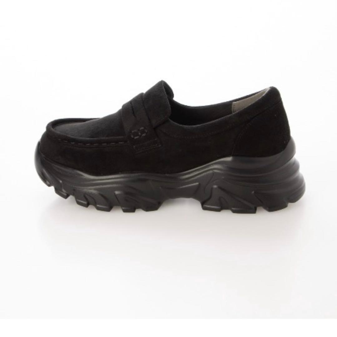 EVOL ブラック スエード ローファースニーカー