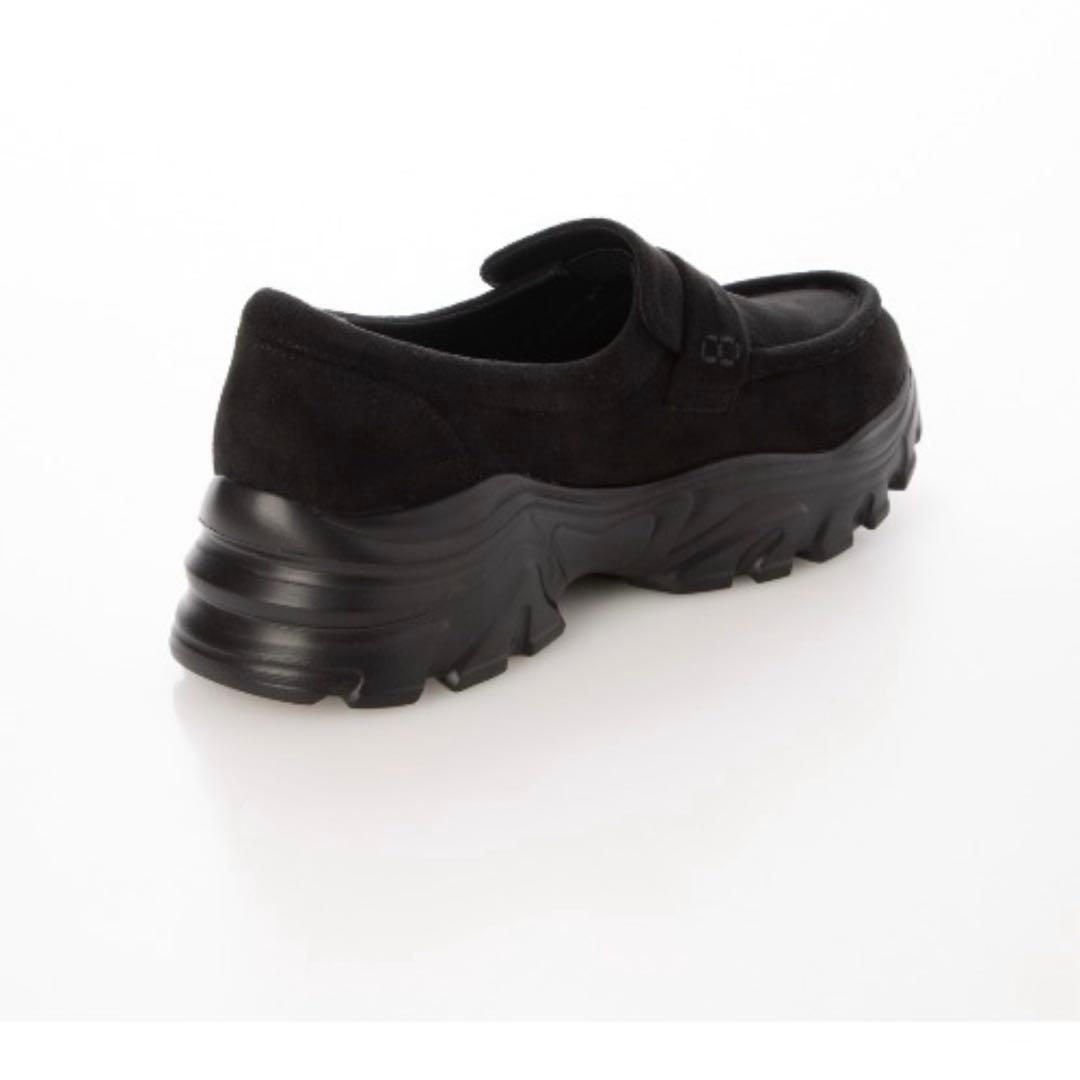 EVOL ブラック スエード ローファースニーカー