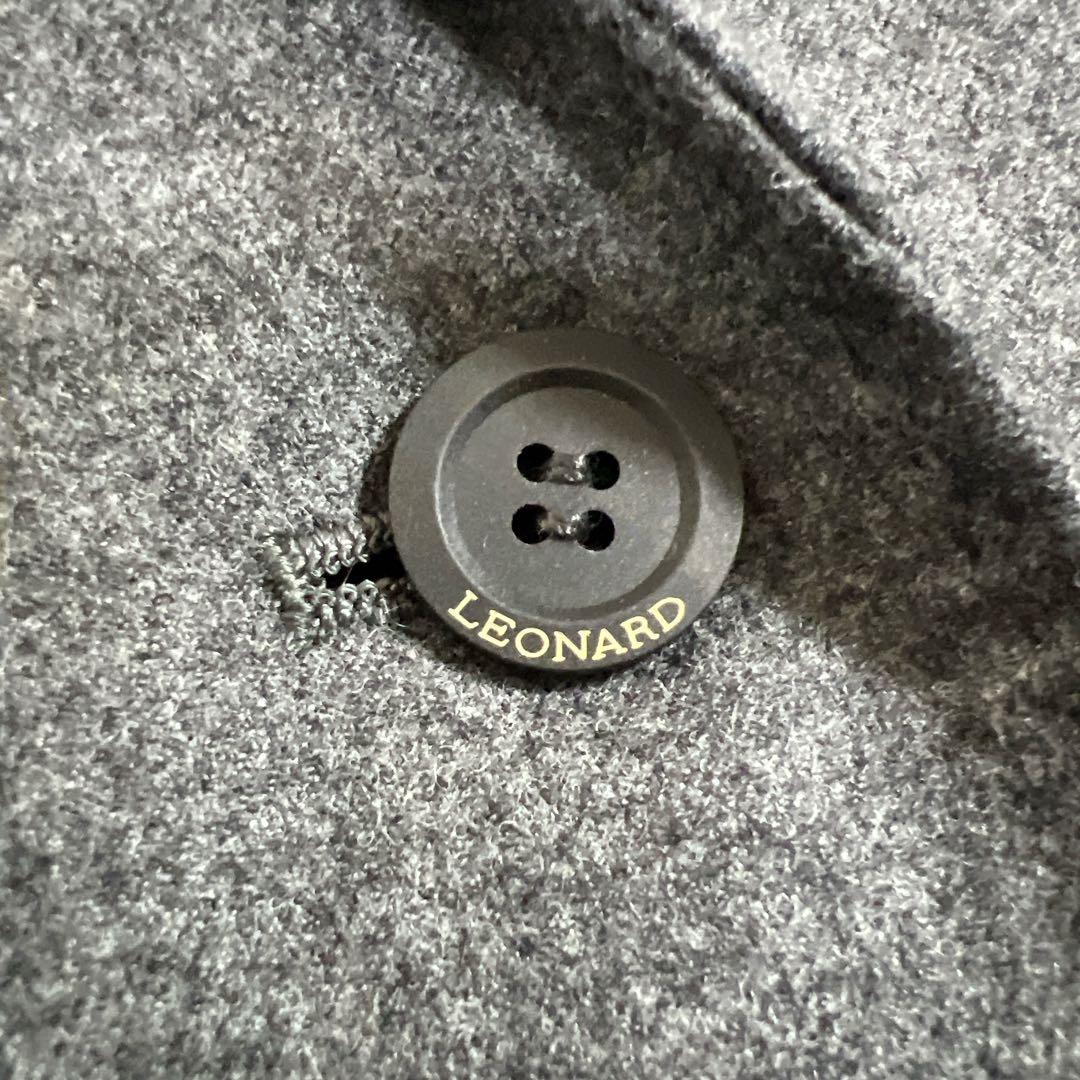 美品✨大きいサイズ　XL レオナール　チェスターコート　ダークグレー　カシミヤ