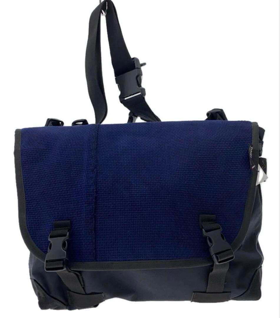 bagjackメッセンジャーバッグ 刺し子ネイビーブルー ブラック