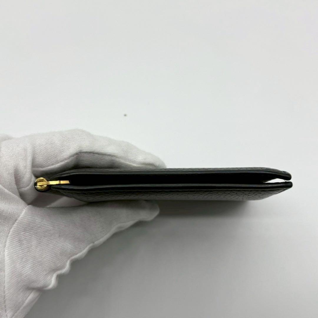 トムフォード マネークリップ シボ革 金文字ロゴ ゴールド金具 ブラック