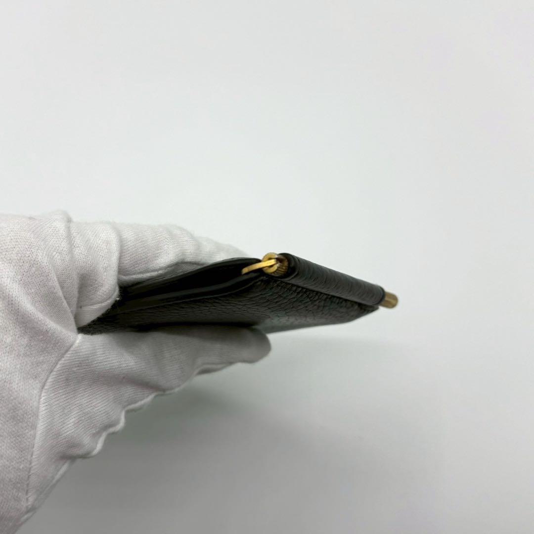 トムフォード マネークリップ シボ革 金文字ロゴ ゴールド金具 ブラック