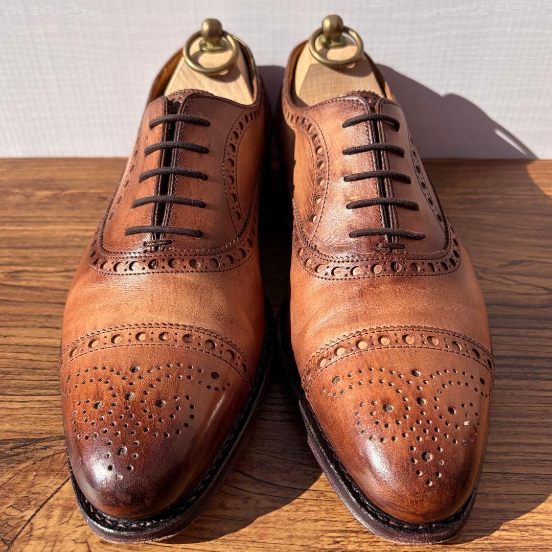 【美品】ジャランスリウァヤ ウィングチップ 26.5cm ブラウン 内羽根 革靴