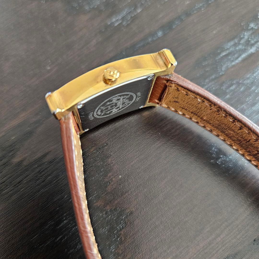 N*す様 【稼働品】HERMES Hウォッチ ゴールド×ブラウン