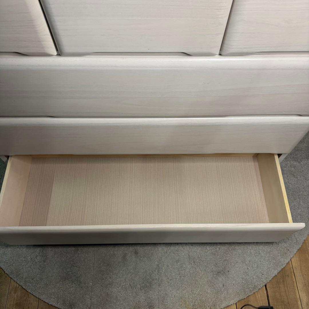 【492】ホワイト 木製 チェスト 10引き出し