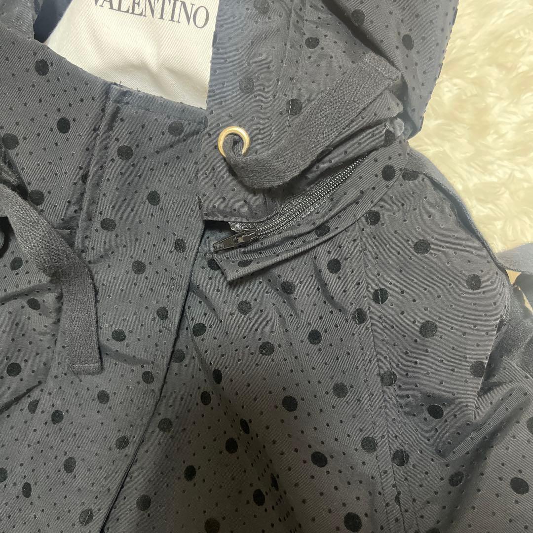 red valentino ドット柄 ブラック ジャケット フード付き