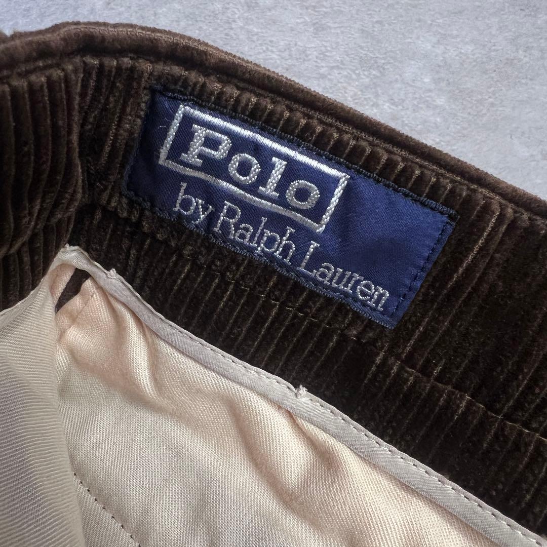 【極美品】ポロラルフローレン コーデュロイスラックスパンツ ブラウン 85