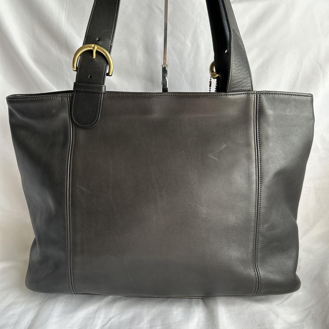 【希少】オールドコーチ COACH トートバッグ ブラック レザー 本革 金具