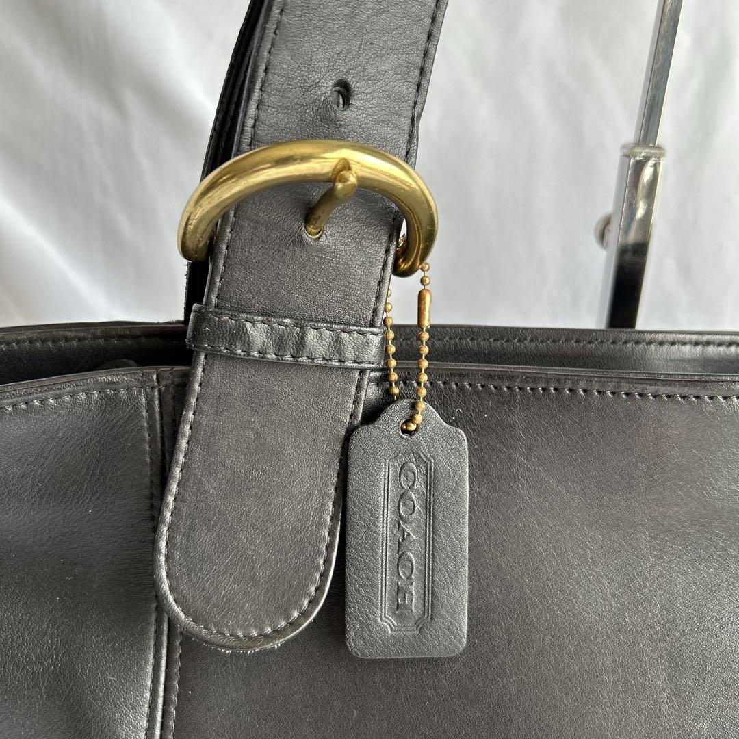 【希少】オールドコーチ COACH トートバッグ ブラック レザー 本革 金具