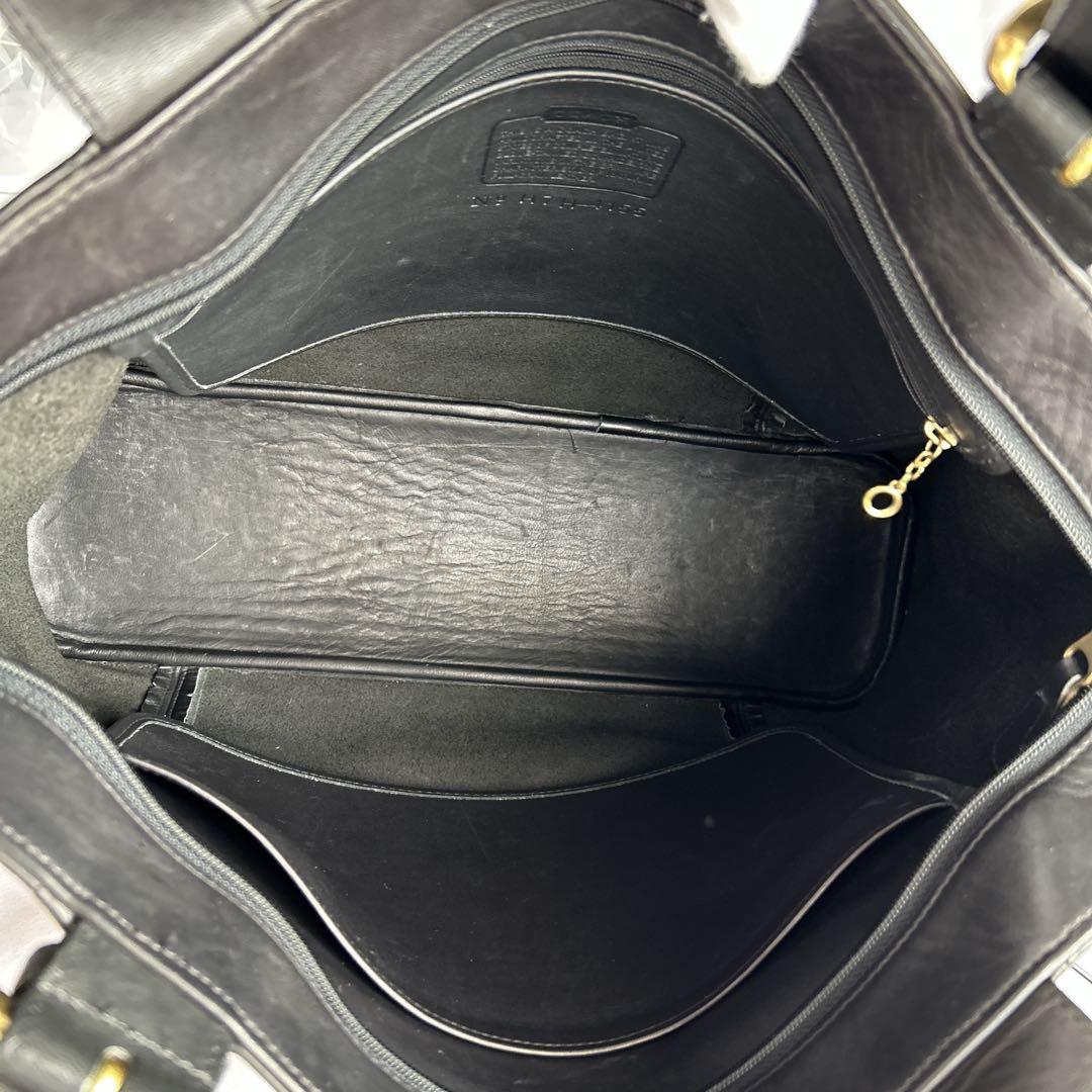 【希少】オールドコーチ COACH トートバッグ ブラック レザー 本革 金具