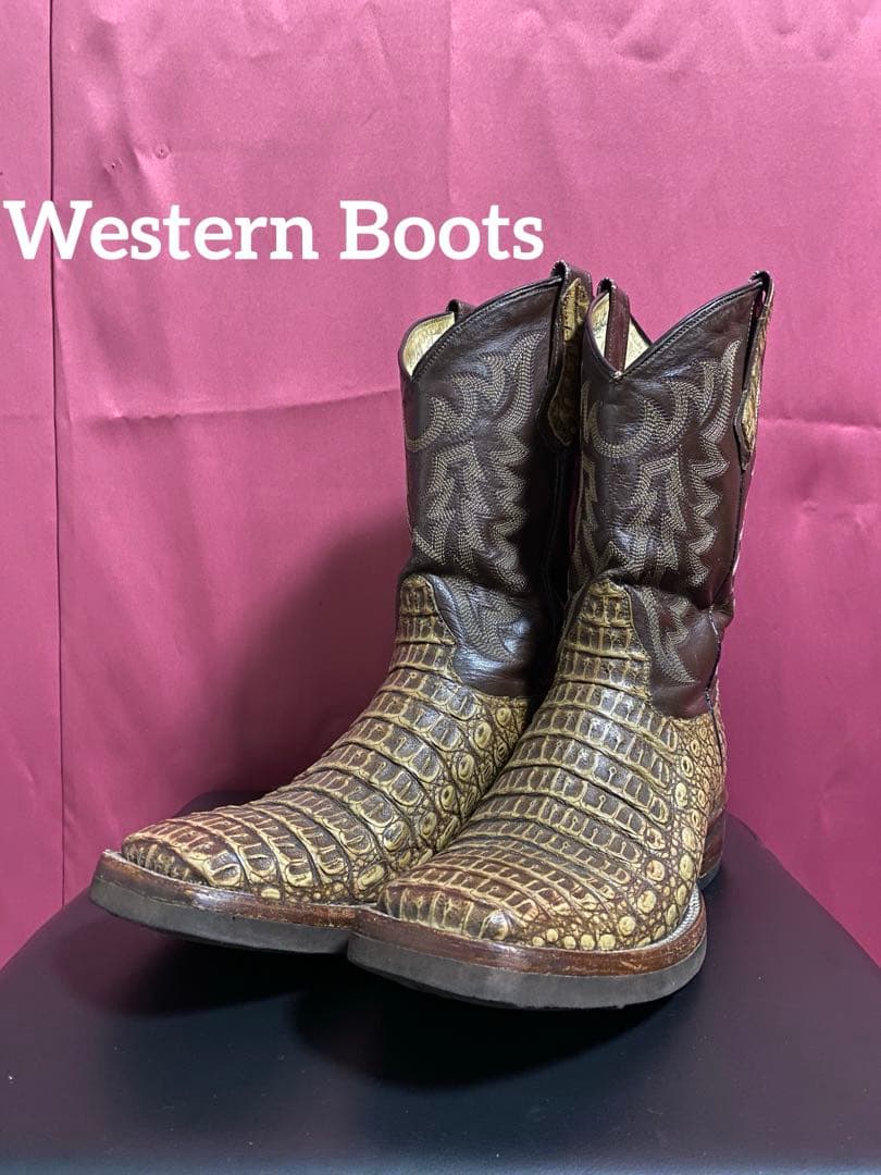 イガミ様ご購入用Western Boots◆クロコダイルレザー◆メンズウエスタン
