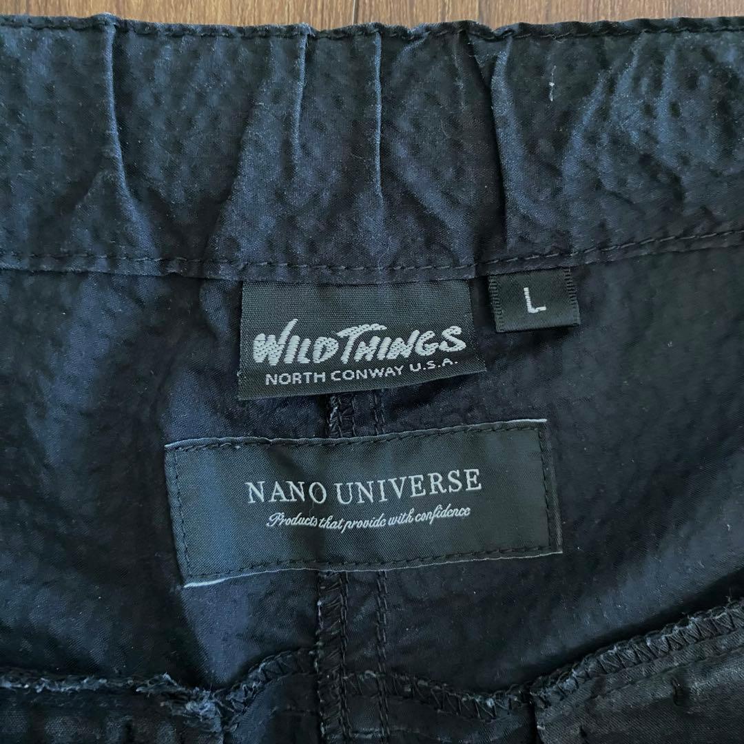 ワイルドシングス ナノユニバース 別注　セットアップ　ハーフパンツ　黒