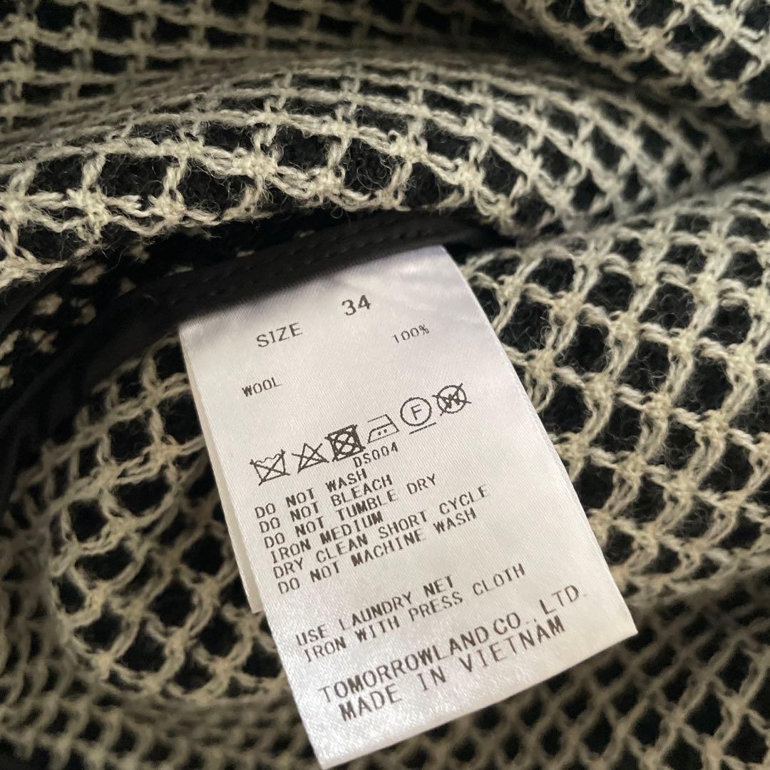 新品試着のみ◾️Ballsey ワッフルツイードノーカラージャケット サイズ34
