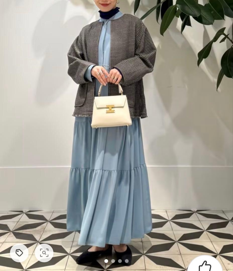 新品試着のみ◾️Ballsey ワッフルツイードノーカラージャケット サイズ34