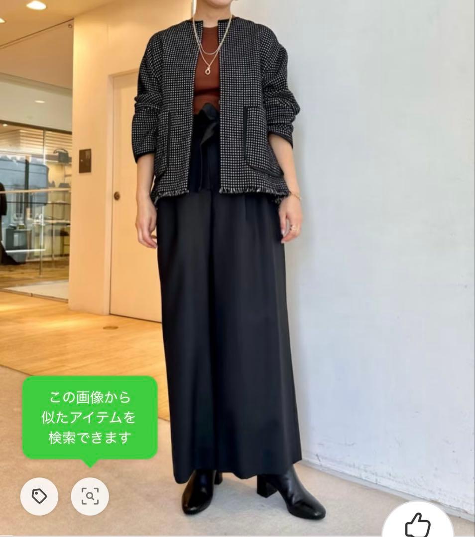 新品試着のみ◾️Ballsey ワッフルツイードノーカラージャケット サイズ34