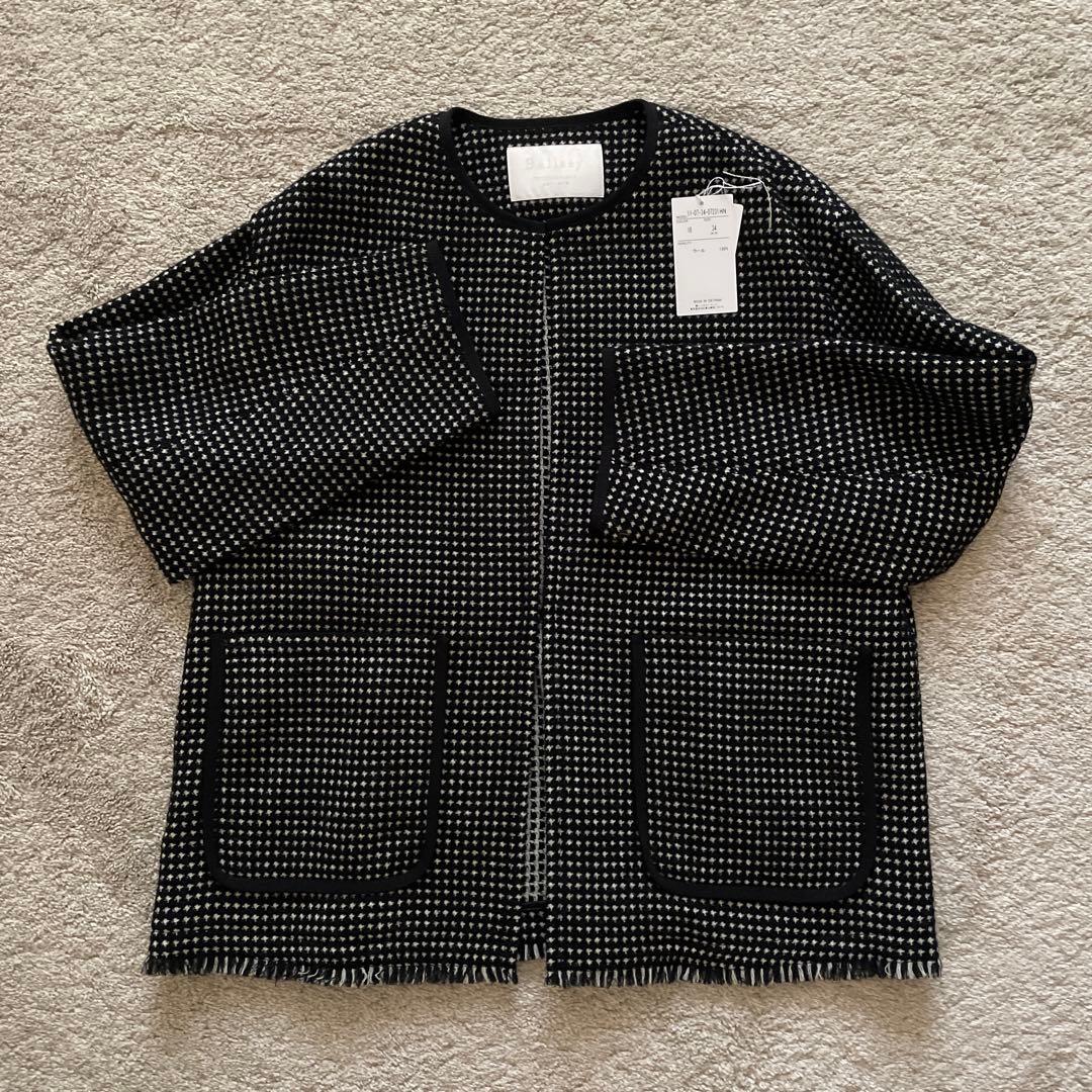 新品試着のみ◾️Ballsey ワッフルツイードノーカラージャケット サイズ34