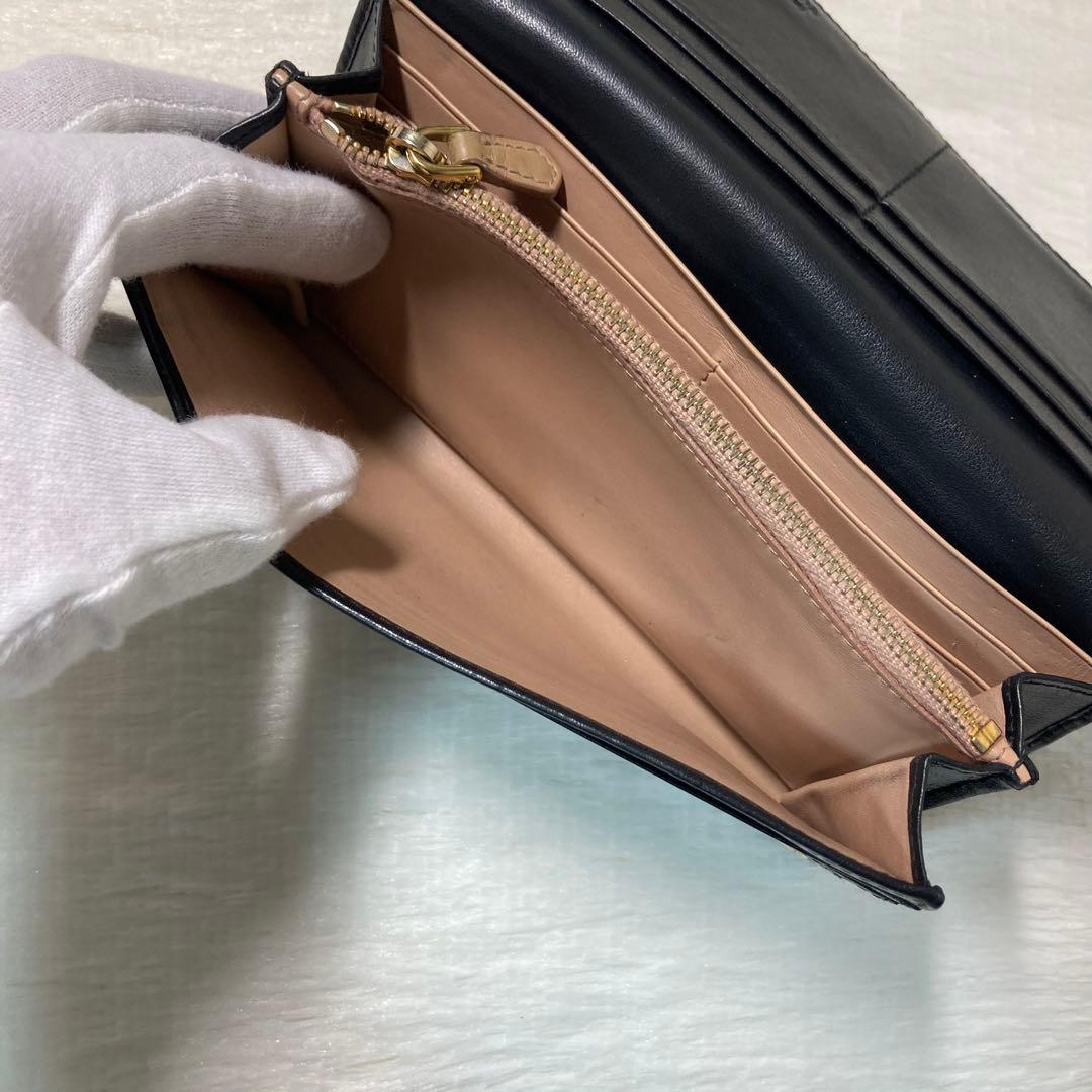 本日限定　美品　PRADA プラダ　二つ折り　財布　長財布　付属品　黒　バイカラ