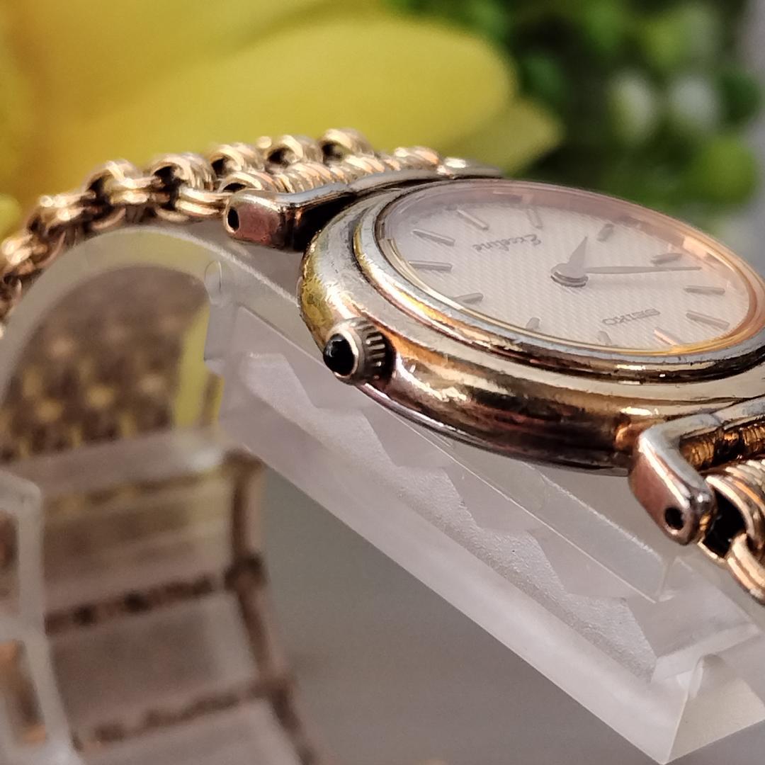 【電池新品】稼働 セイコー エクセリーヌ 腕時計 1220-0080 純正ブレス