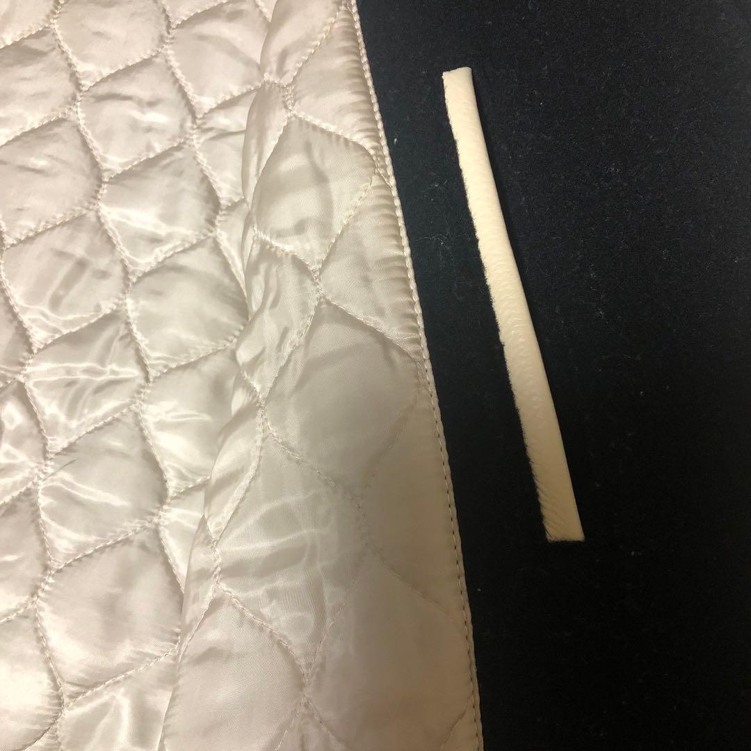 MEN'S BIGI 牛革袖 スタジャン ブラック/ホワイト XL