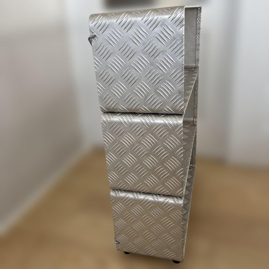 鉄板3段ラック　シルバー