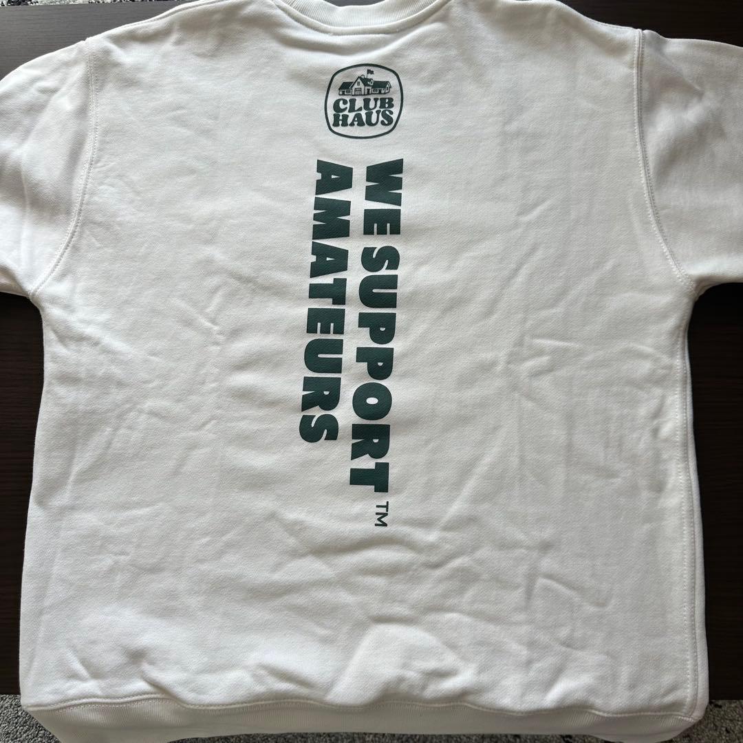 HIIT×clubhaus トレーナー白　Ｍサイズ