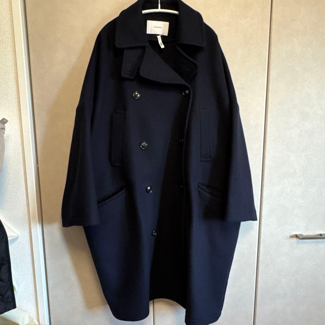 二宮こずえさん着用　FRAMEWORK ダブルフェイス ロングピーコートネイビー