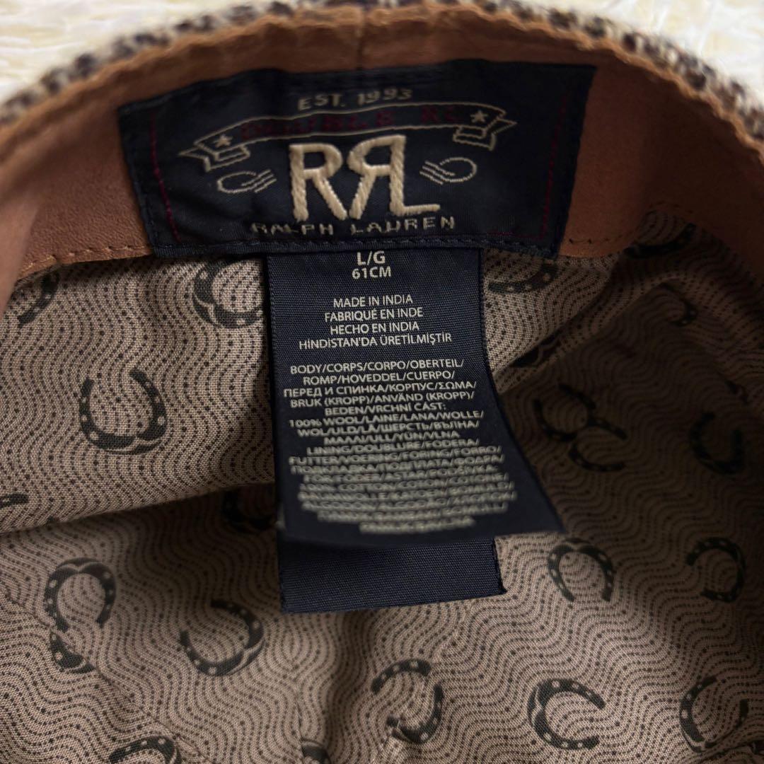 【良品】RRL ハンチング キャスケット 帽子 ウール ツイード