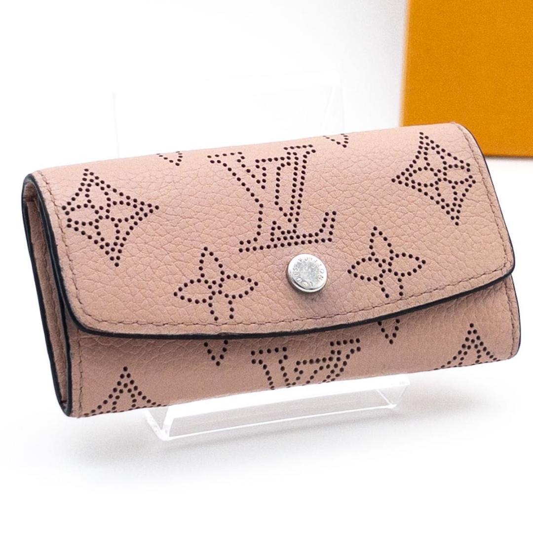 【極美品】ルイヴィトン　ミュルティクレ4 キーケース　モノグラムマヒナ　ピンク