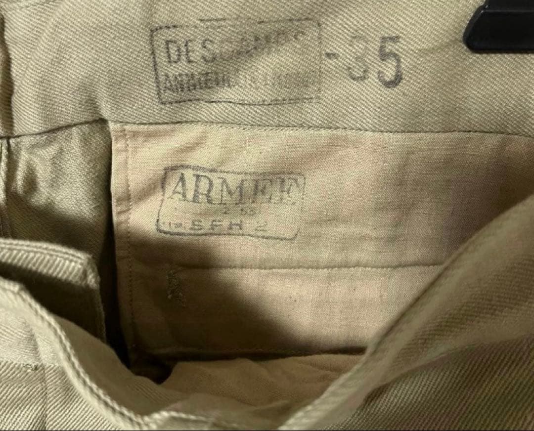 n*o様 【53年製】　フランス軍M52チノ　【デッドストック】表記35実寸13