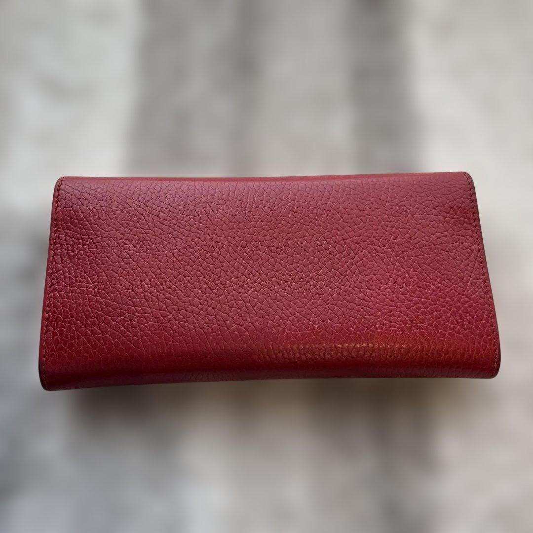 GUCCI レッド 長財布 GGロゴ付き