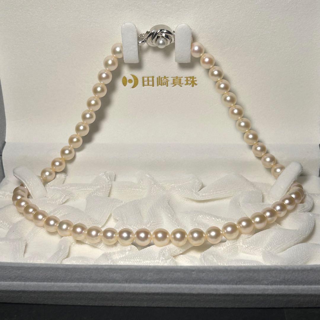 【証明書・ケース付き】田崎真珠 アコヤ パール ネックレス 7.5〜7.9mm