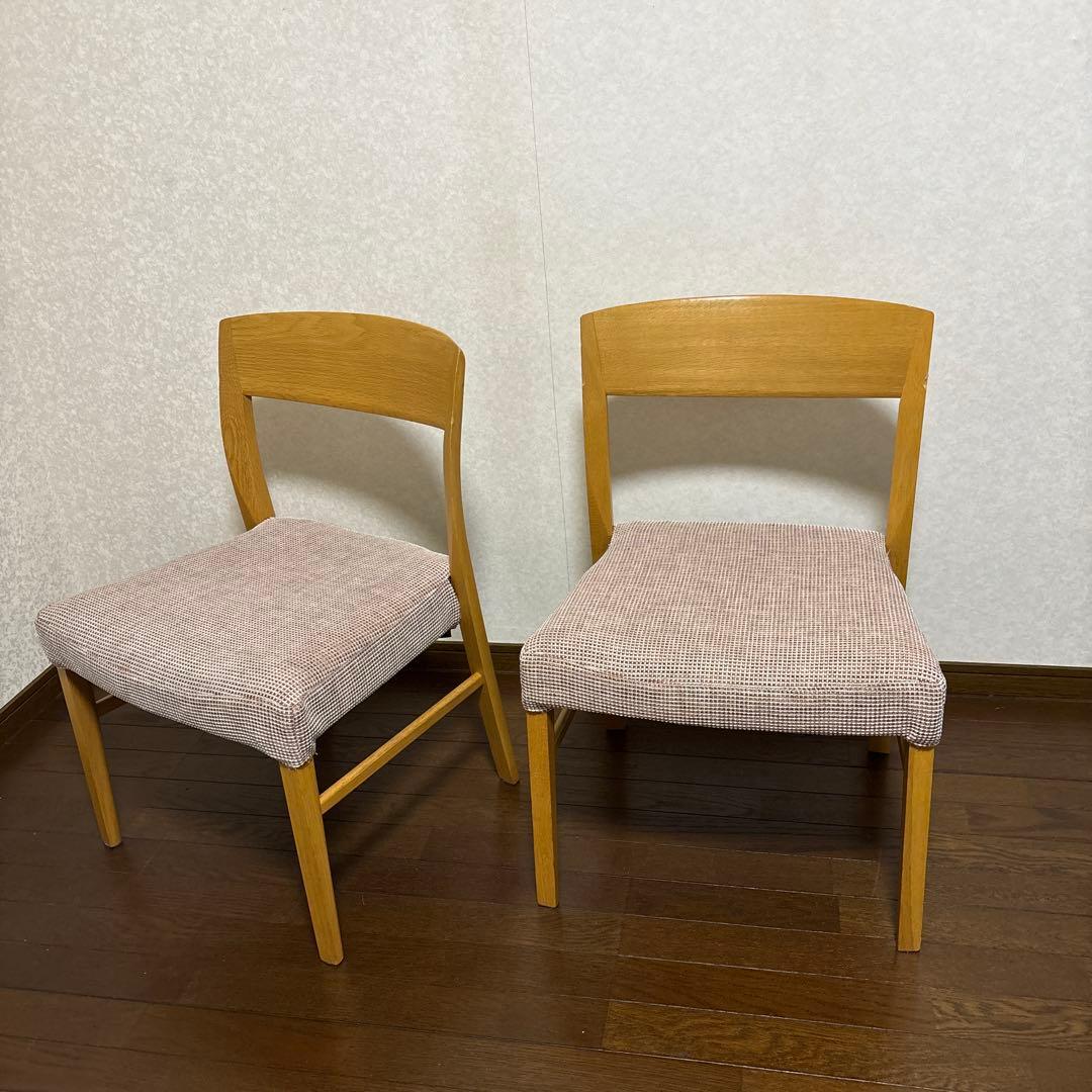 【良品】karimoku ダイニングチェア ２脚セット