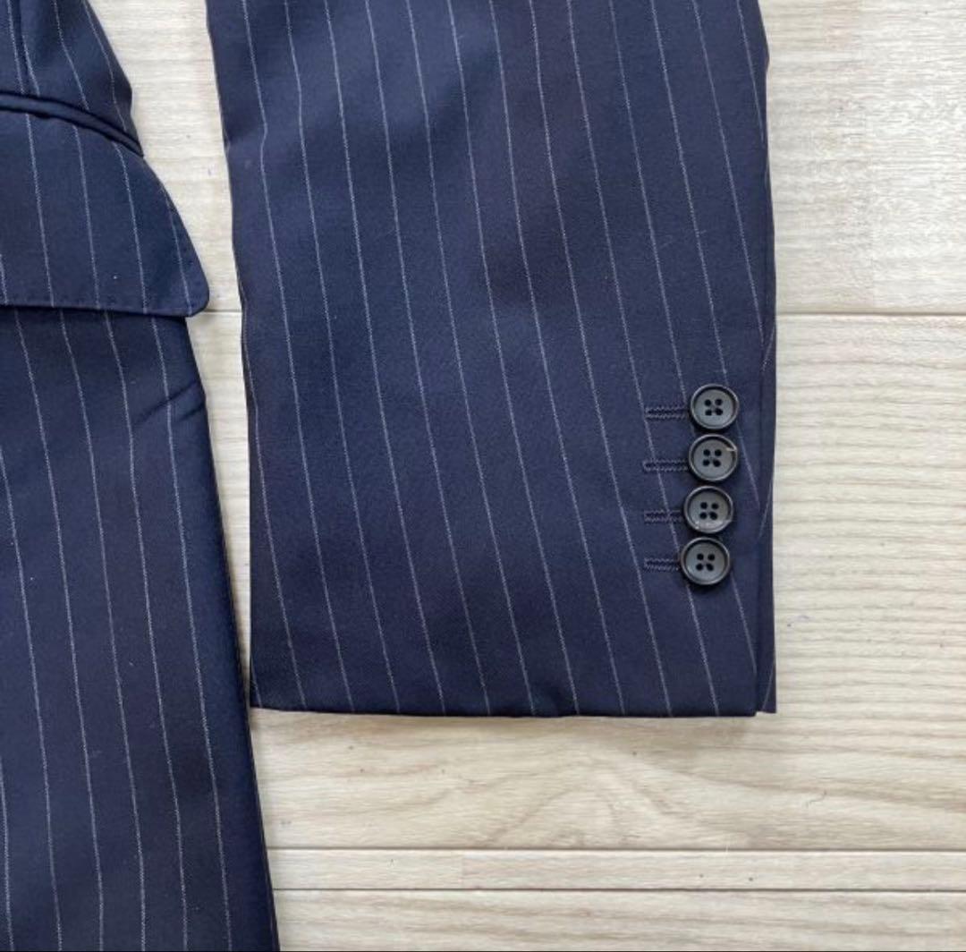 希少　マッキントッシュロンドン AB7ネイビー ストライプ スーツ ウール2B