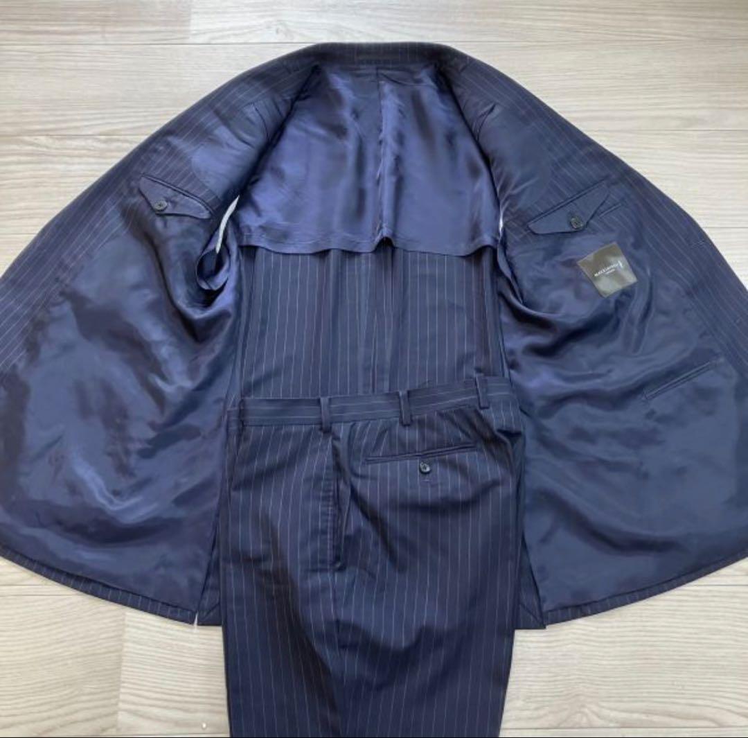 希少　マッキントッシュロンドン AB7ネイビー ストライプ スーツ ウール2B