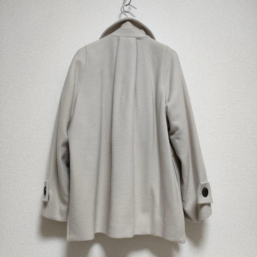 最終価格 パブリック東京 ウールコート スタンドカラー ショート丈 Pコート