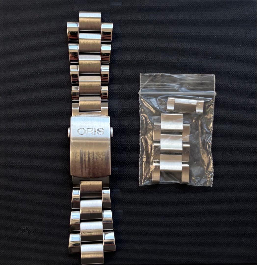 【中古】ORIS オリス ステンレススチール 金属ベルト 追加リンク付き