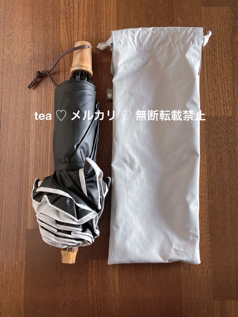 サンバリア100 【新品】 廃版レア 2段折り 折り畳み日傘フリルホワイトグレー