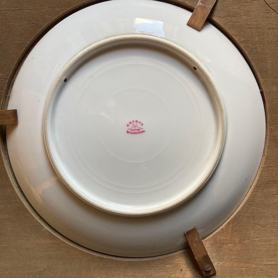 オールドノリタケ￼ 帆船　林直三筆　飾皿　やじろべ印(高級品) 1912〜40年