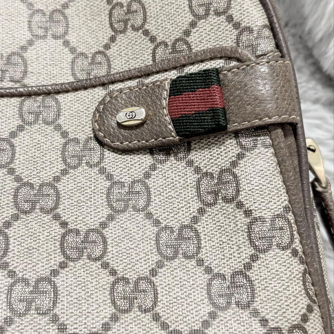GUCCI GGスプリーム レザー　ロゴ　オールドグッチ　ショルダーバッグ